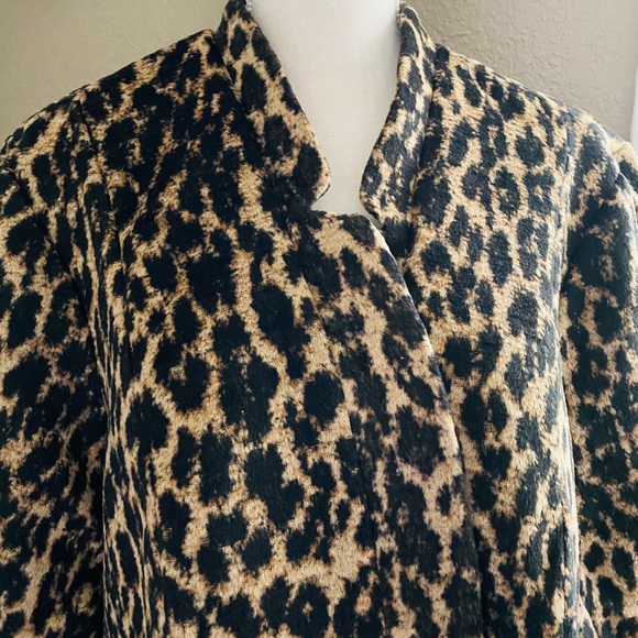 torrid leopard print woolen car coat, Sz. 3X - Picture 3 of 6